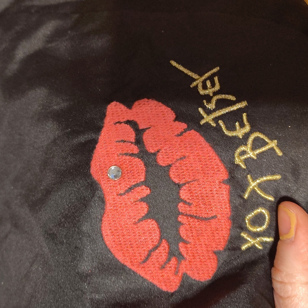 Vintage Betseyville Betsey Johnson Reversible Cherry Print Zebra Striped Tote - Picture 7 of 14